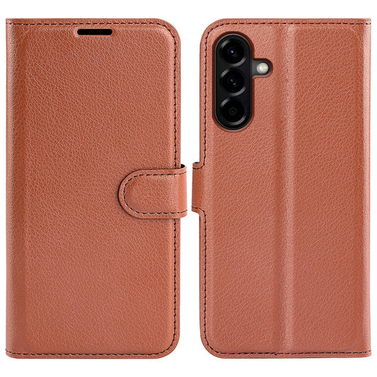 Galaxy A57 5G Handyhülle – mit Ständer, Litschi-Textur, stoßfeste Leder