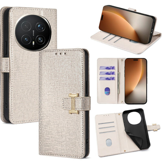 Honor Magic8 Pro 5G Handyhülle – Metall-I-Schnalle PU-Leder-Brieftaschen