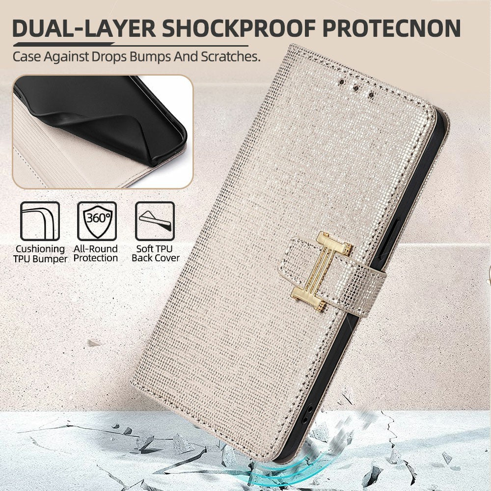 For Honor Magic8 Pro 5G Case Metal I-Buckle PU Leather Wallet Phone Cover