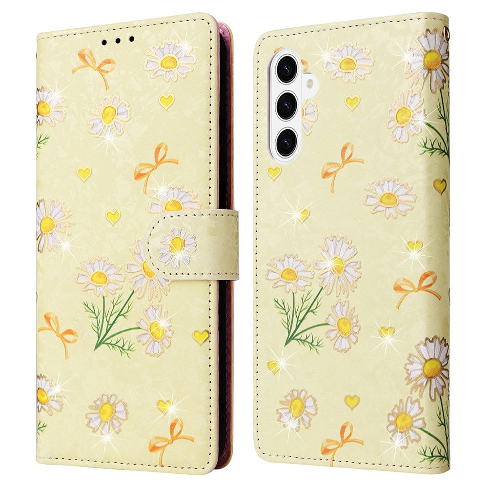 For Samsung Galaxy S26 Case RFID Blocking Flower Leather Phone Cover