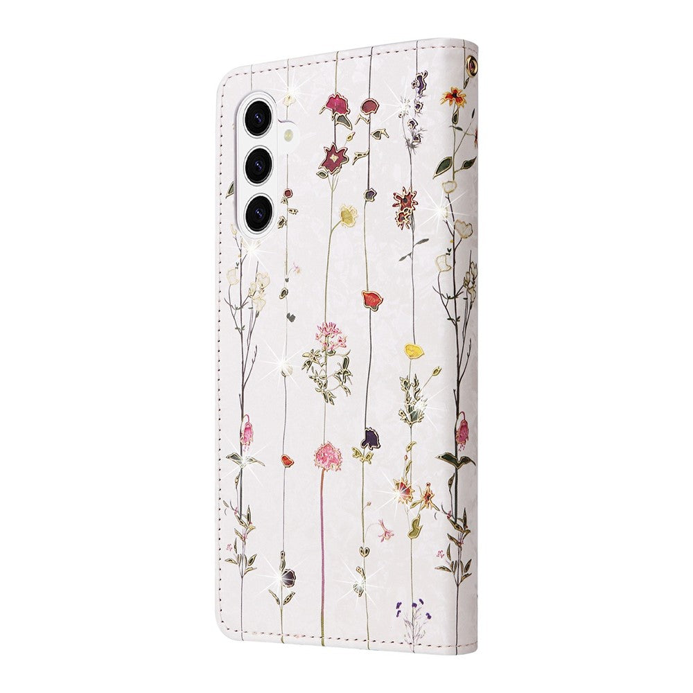 For Samsung Galaxy S26 Case RFID Blocking Flower Leather Phone Cover
