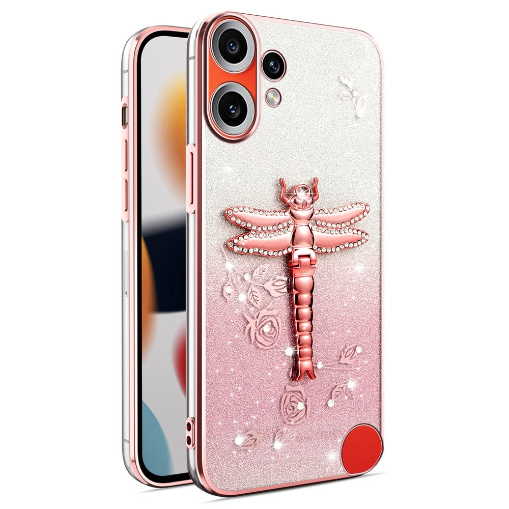 KADEM For Nothing CMF Phone 2 Pro Case Dragonfly Kickstand TPU Flowers Glitter Phone Cover