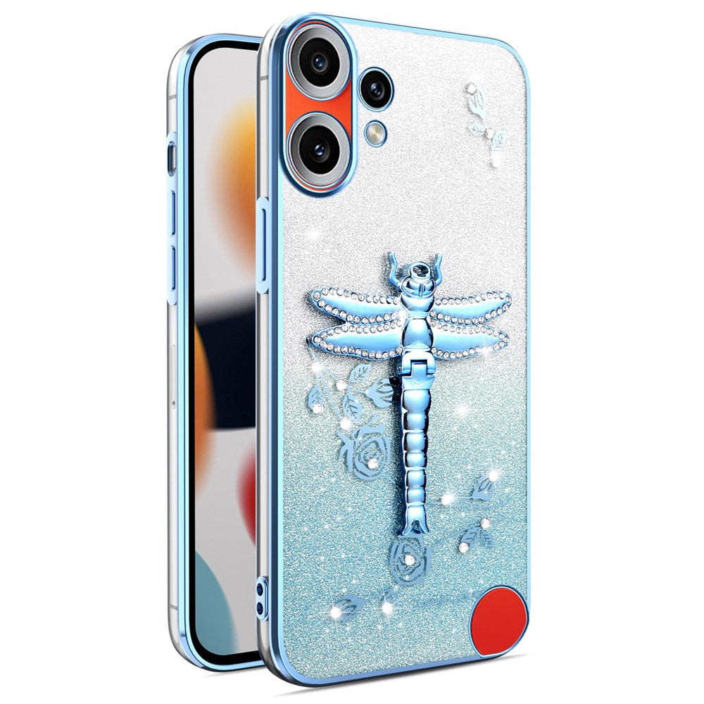 KADEM For Nothing CMF Phone 2 Pro Case Dragonfly Kickstand TPU Flowers Glitter Phone Cover
