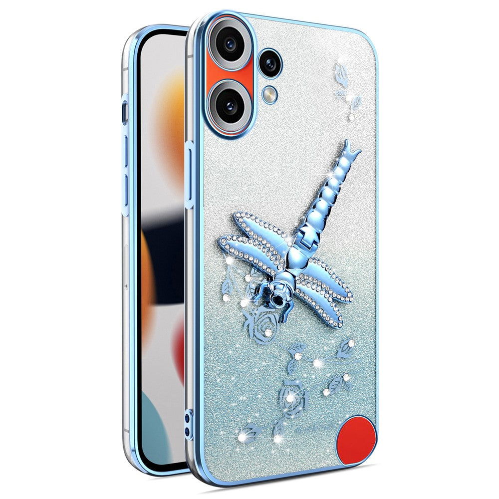 KADEM For Nothing CMF Phone 2 Pro Case Dragonfly Kickstand TPU Flowers Glitter Phone Cover