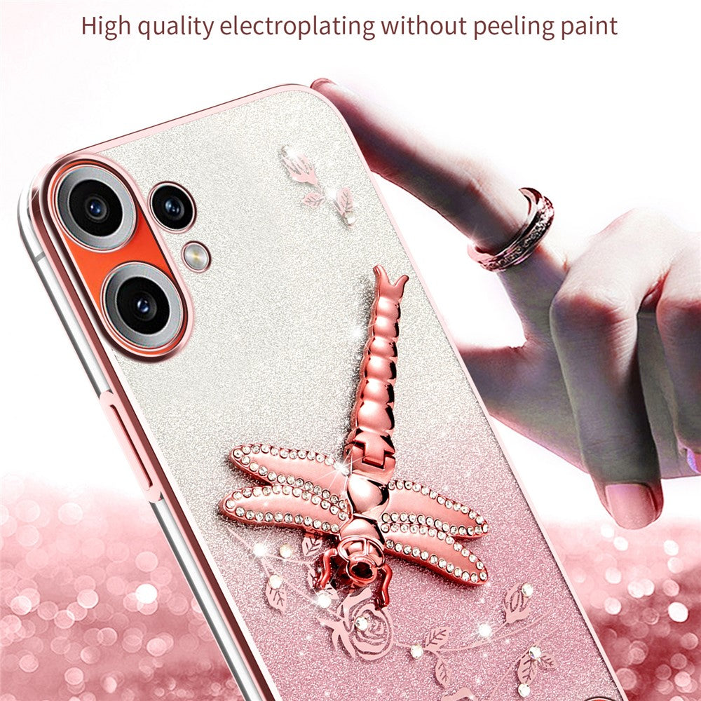 KADEM For Nothing CMF Phone 2 Pro Case Dragonfly Kickstand TPU Flowers Glitter Phone Cover