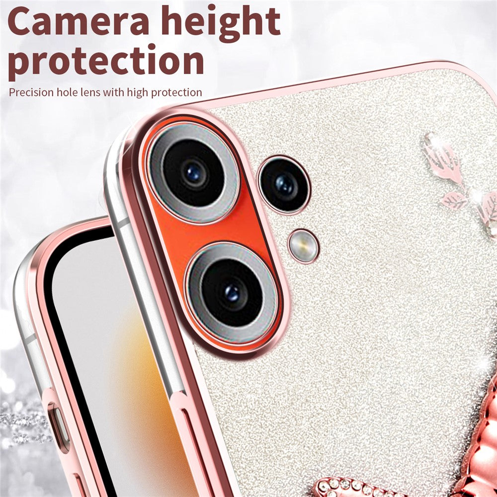 KADEM For Nothing CMF Phone 2 Pro Case Dragonfly Kickstand TPU Flowers Glitter Phone Cover