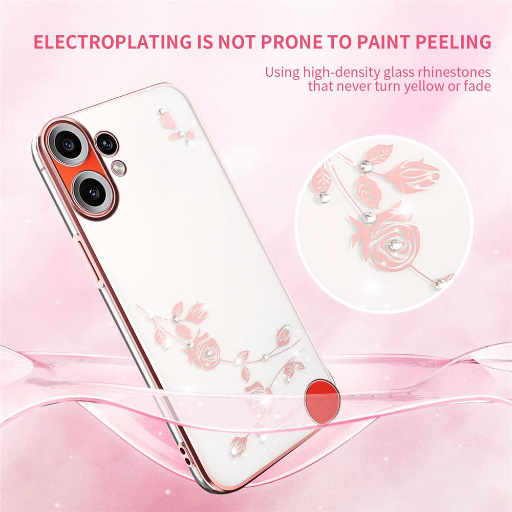 KADEM For Nothing CMF Phone 2 Pro Case Flower Rhinestone Decor TPU Phone Cover