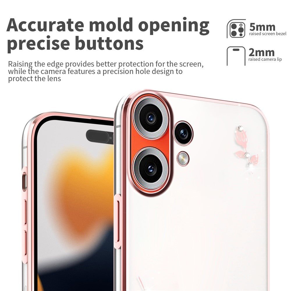 KADEM For Nothing CMF Phone 2 Pro Case Flower Rhinestone Decor TPU Phone Cover