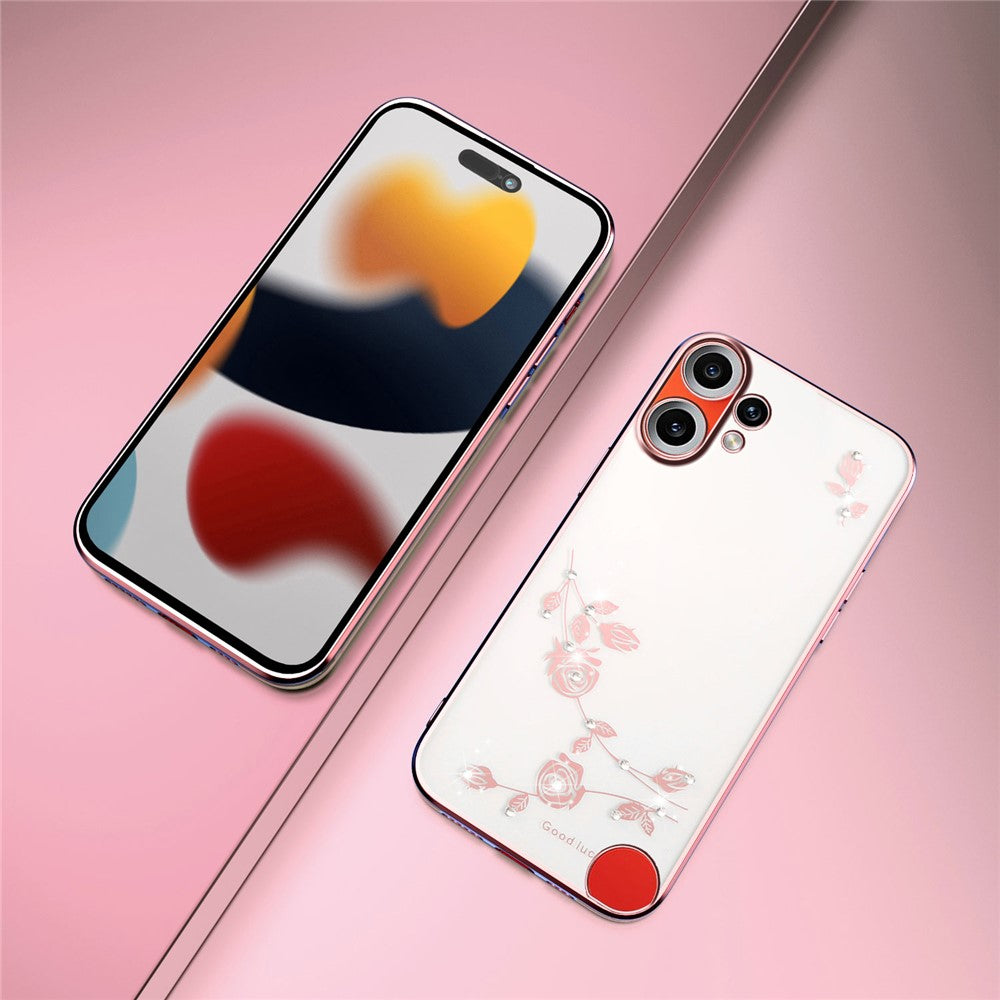 KADEM For Nothing CMF Phone 2 Pro Case Flower Rhinestone Decor TPU Phone Cover