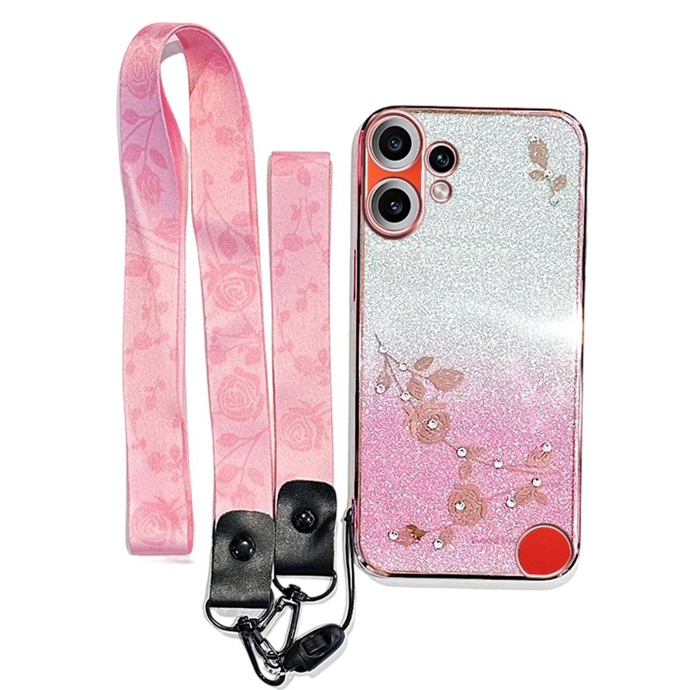 KADEM For Nothing CMF Phone 2 Pro Case Flower Pattern TPU Gradient Phone Cover with Lanyards