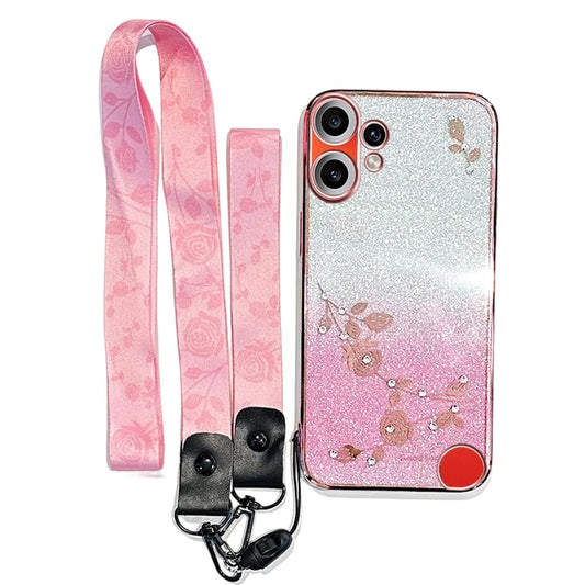 KADEM For Nothing CMF Phone 2 Pro Case Flower Pattern TPU Gradient Phone Cover with Lanyards