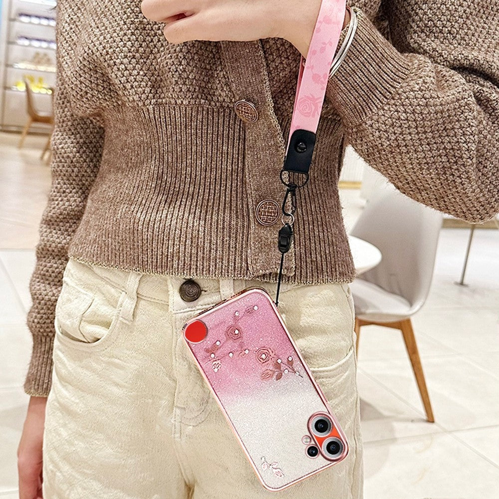 KADEM For Nothing CMF Phone 2 Pro Case Flower Pattern TPU Gradient Phone Cover with Lanyards