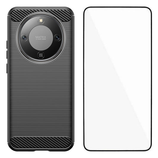 Honor X70 5G / Honor X9d 5G / Honor Magic8 Lite 5G Handyhülle – WANLONFENG X9d 5G / X70 5G mit Displayschutzfolie, LS-Serie, großes Linsenloch, gebürstete Textur, TPU