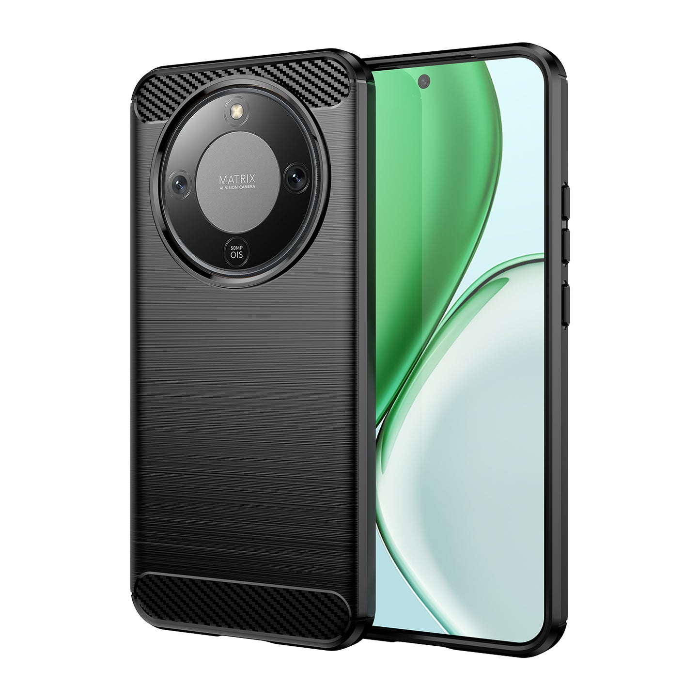 WANLONFENG For Honor Magic8 Lite 5G / X9d 5G / X70 5G Case with Screen Film  LS Series Big Lens Hole Brushed Texture TPU Phone Cover
