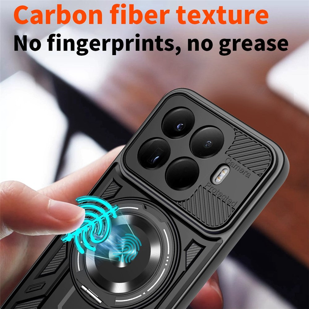 For Xiaomi 15T Pro Magnetic Case Rotating Kickstand TPU + PC Phone Cover