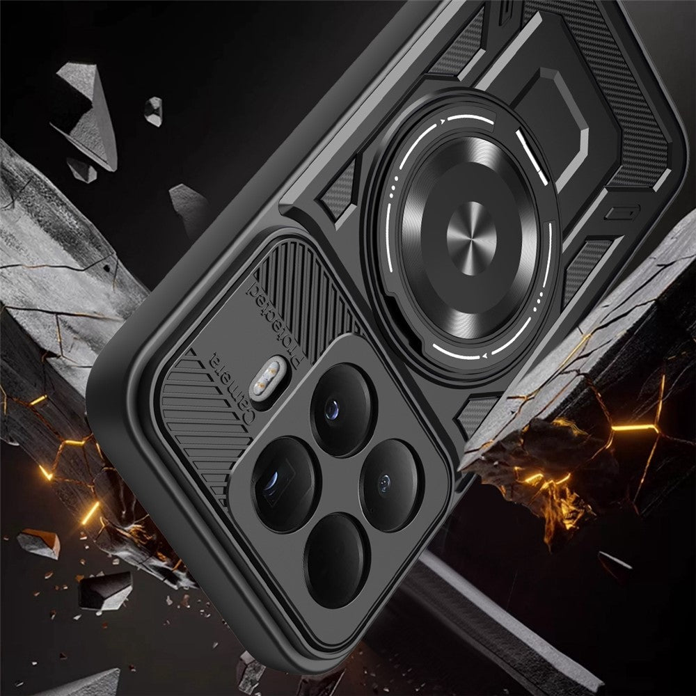 For Xiaomi 15T Pro Magnetic Case Rotating Kickstand TPU + PC Phone Cover