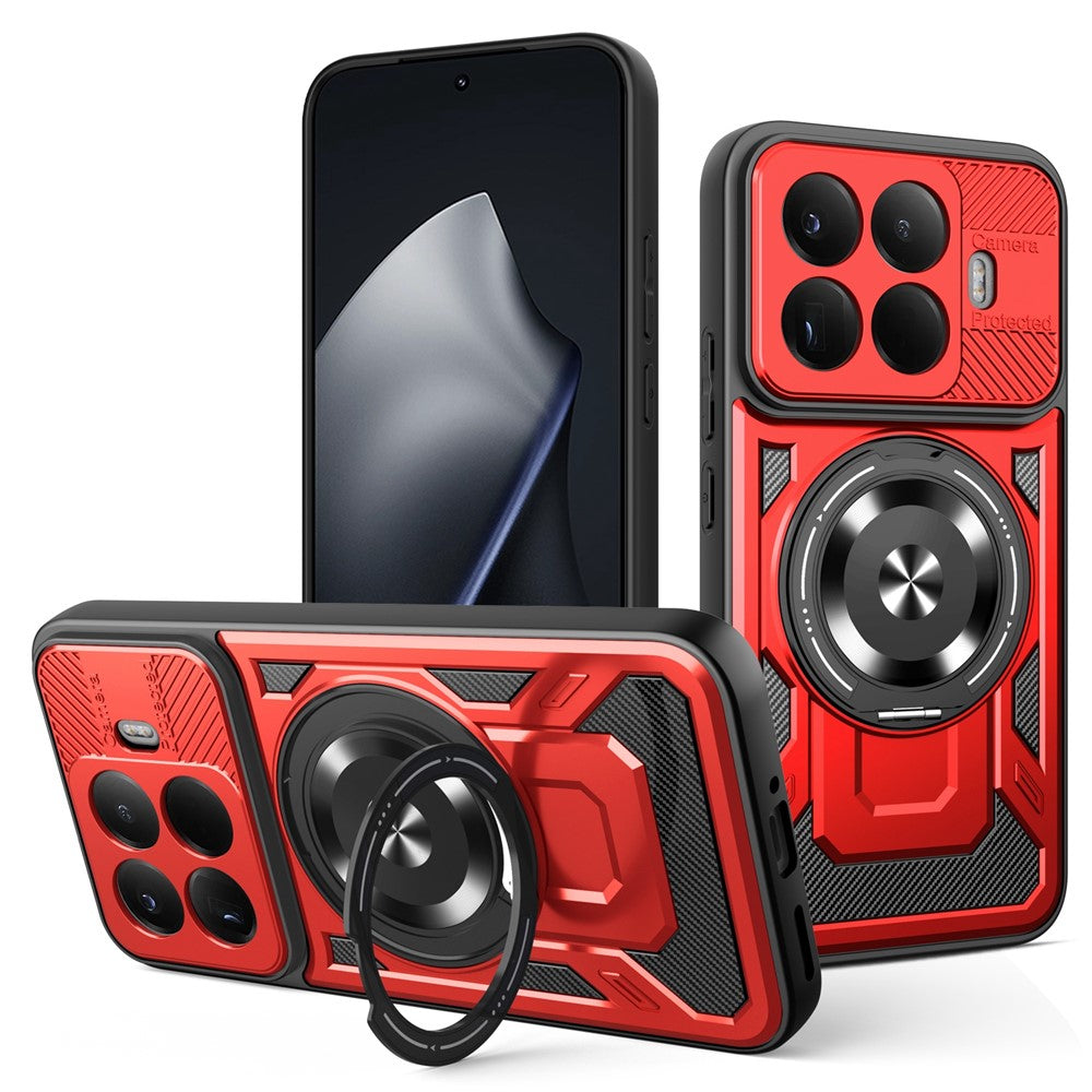 For Xiaomi 15T Pro Magnetic Case Rotating Kickstand TPU + PC Phone Cover