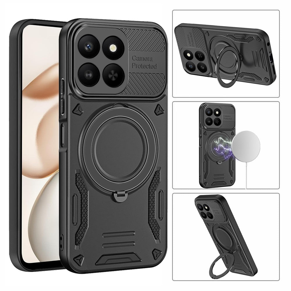 Honor 400 Smart 5G  /  400 Smart 4G  /  X7d 4G  /  X7d 5G Magnetische Handyhülle – Aus stoßfestem TPU & PC, mit integriertem Ständer