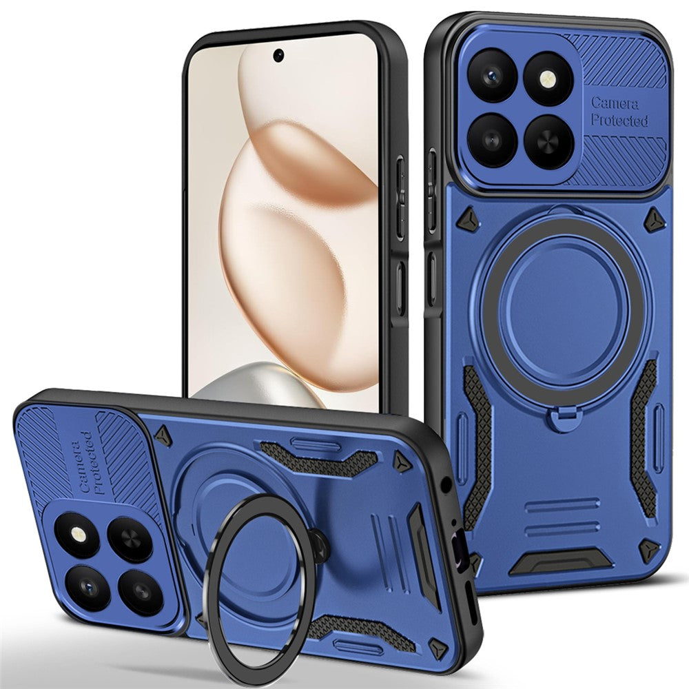 Honor 400 Smart 5G  /  400 Smart 4G  /  X7d 4G  /  X7d 5G Magnetische Handyhülle – Aus stoßfestem TPU & PC, mit integriertem Ständer