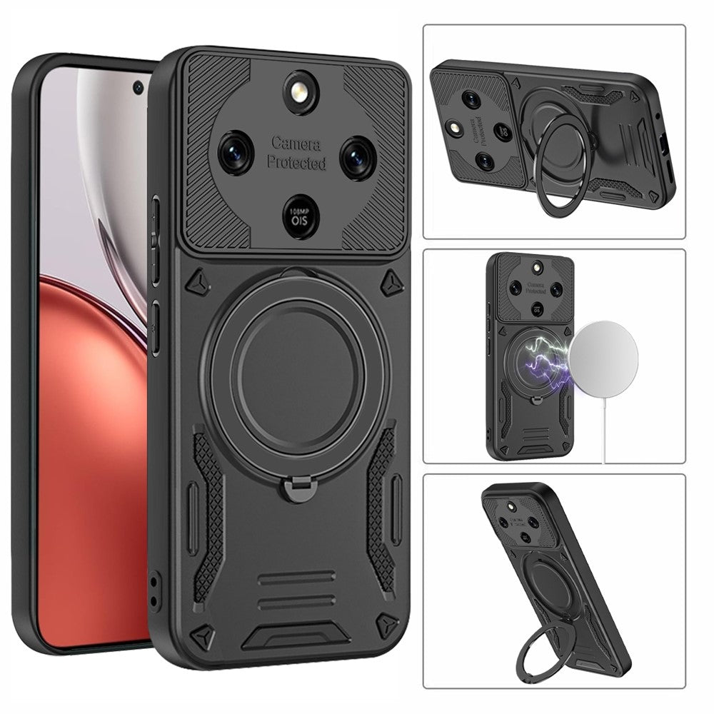 Honor Magic8 Lite 5G / X9d 5G / X70 5G Magnetische Handyhülle – Aus stoßfestem TPU & PC, mit integriertem Ständer