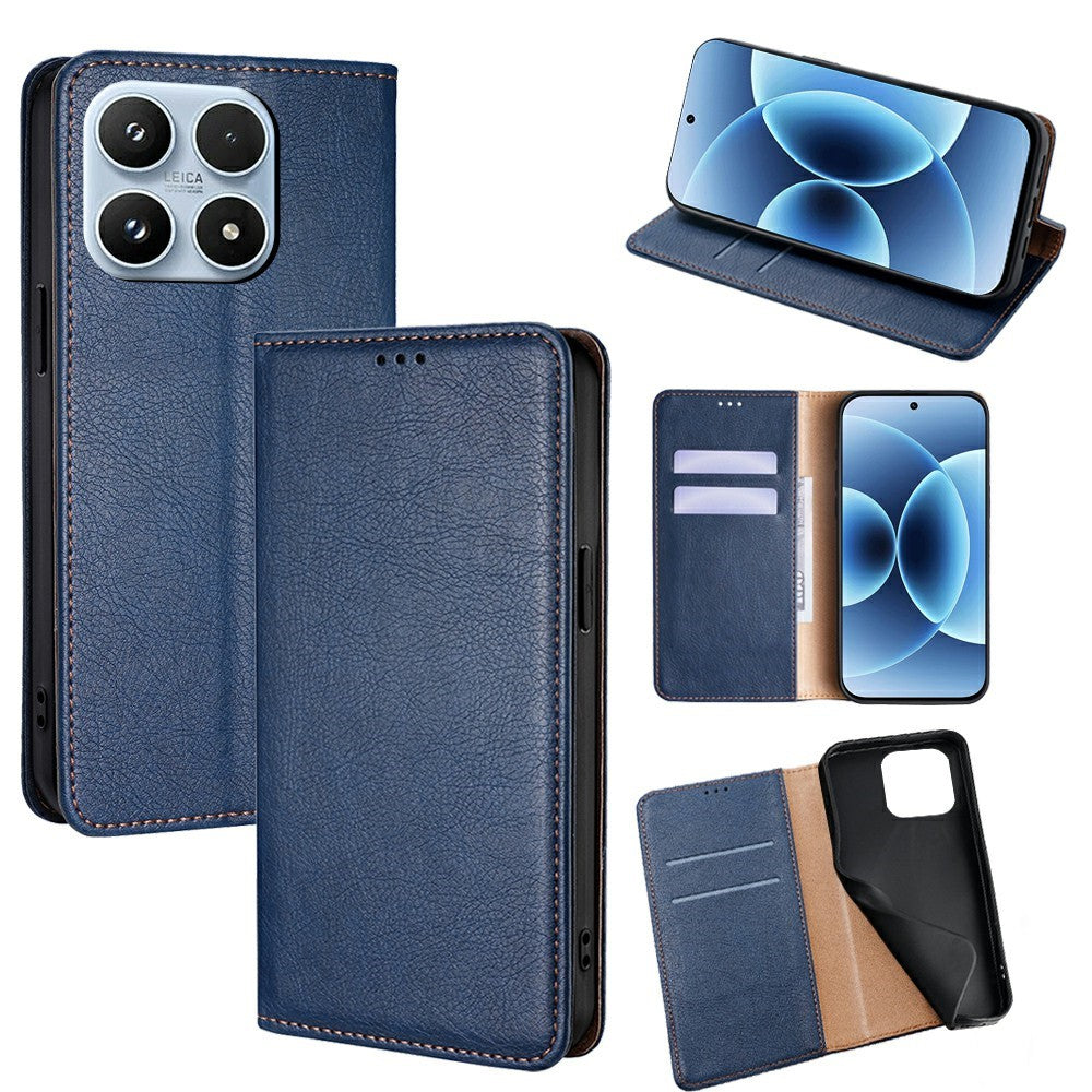 For Xiaomi 17 Case Wallet PU Leather Magnetic Auto-Absorbed Phone Cover