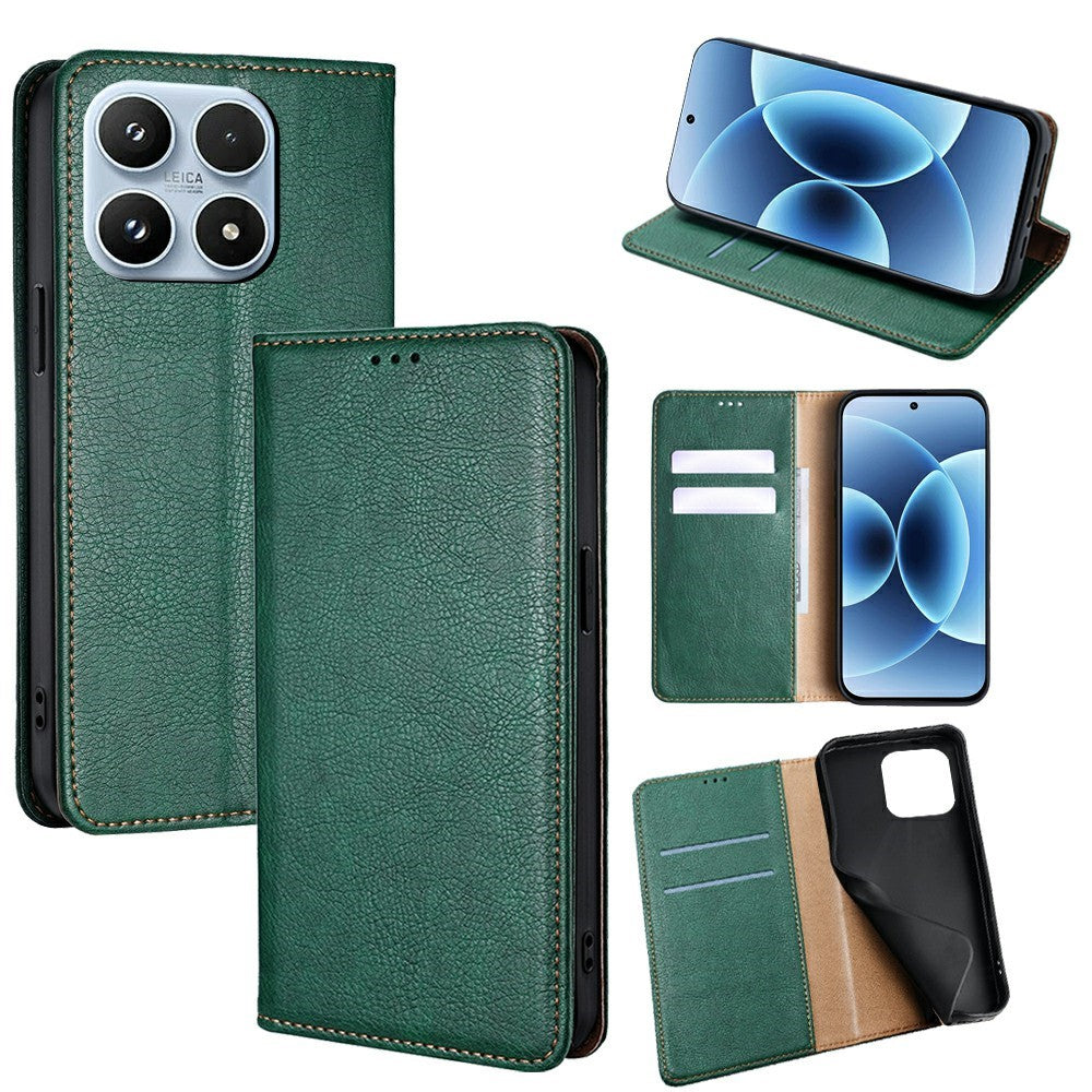 For Xiaomi 17 Case Wallet PU Leather Magnetic Auto-Absorbed Phone Cover