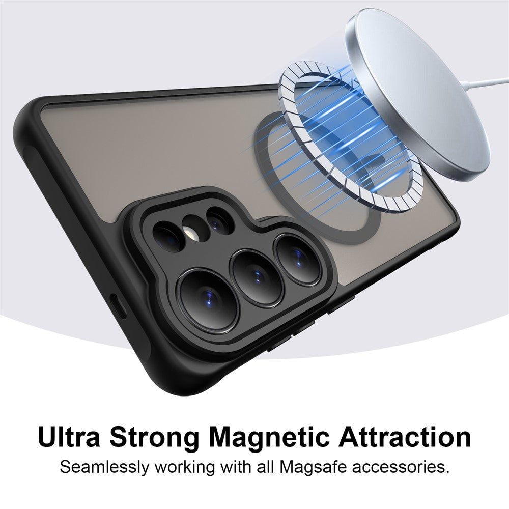 For Samsung Galaxy S26 Ultra Magnetic Case Anti Drop PC + TPU Phone Cover
