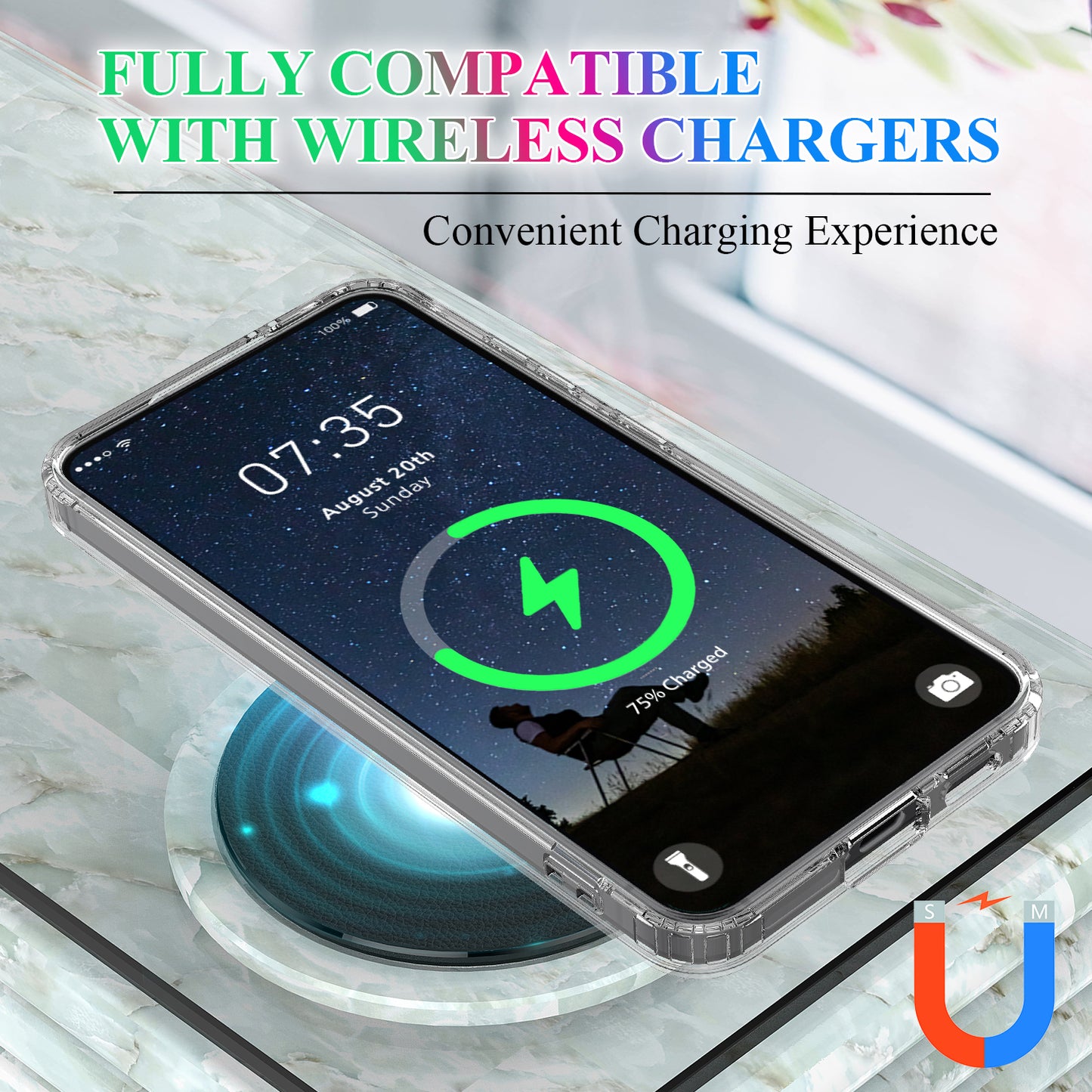 For Samsung Galaxy S26 Clear Phone Magnetic Case TPU+Acrylic Back Cover