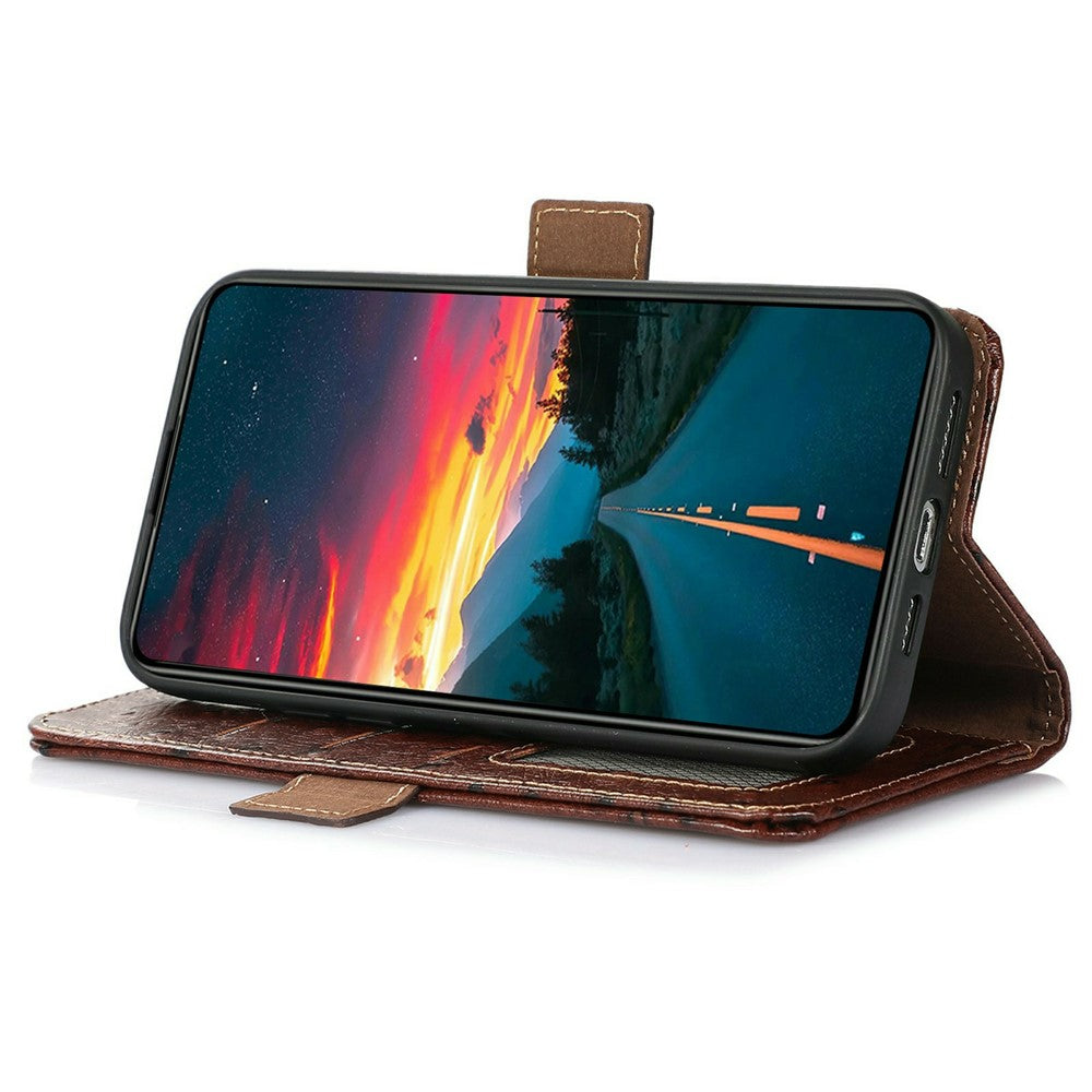 For Xiaomi Poco F8 Pro 5G / Redmi K90 5G Case RFID Blocking Genuine Cow Leather Phone Case Ostrich Texture