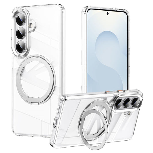 Galaxy S26 Handyhülle – Magnetische aus TPU + Acryl + Metallständer, matte
