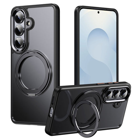 Galaxy S26+ Handyhülle – Magnetische aus TPU + Acryl + Metallständer, matte