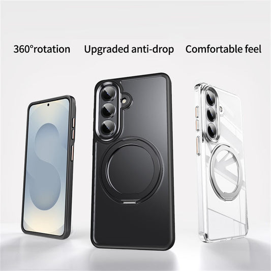 Galaxy S26+ Handyhülle – Magnetische aus TPU + Acryl + Metallständer, matte
