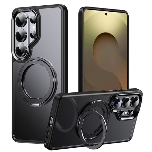 Galaxy S26 Ultra Handyhülle – Magnetische aus TPU + Acryl + Metallständer, matte