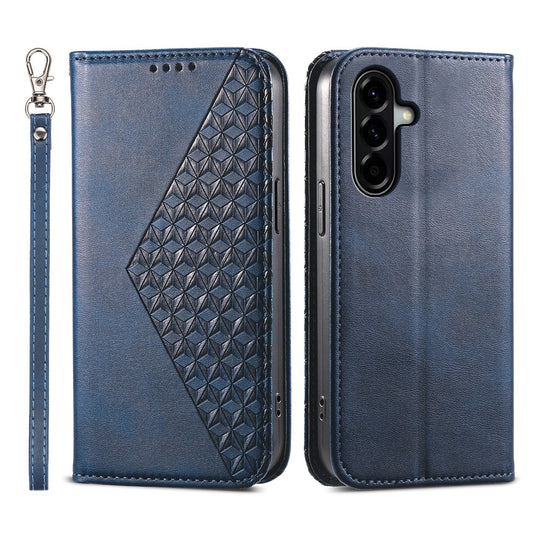 Galaxy A57 5G Handyhülle – aus PU-Leder mit Kalbsstruktur und Handschlaufe