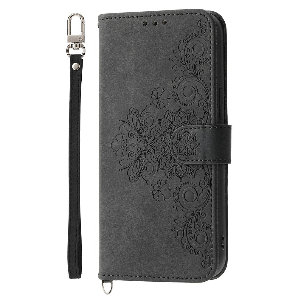 For Samsung Galaxy A37 5G Case Flower Pattern PU Leather Wallet Phone Cover with Strap