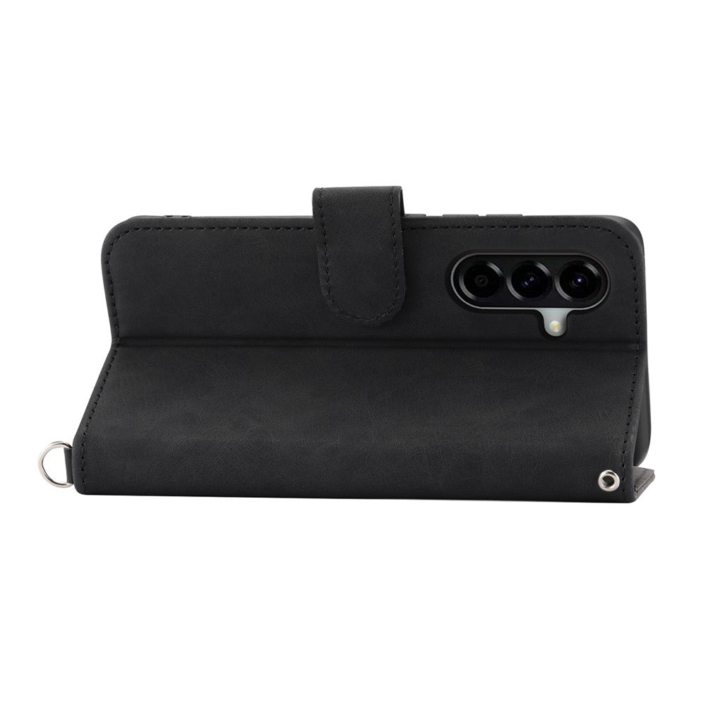For Samsung Galaxy A37 5G Case Flower Pattern PU Leather Wallet Phone Cover with Strap