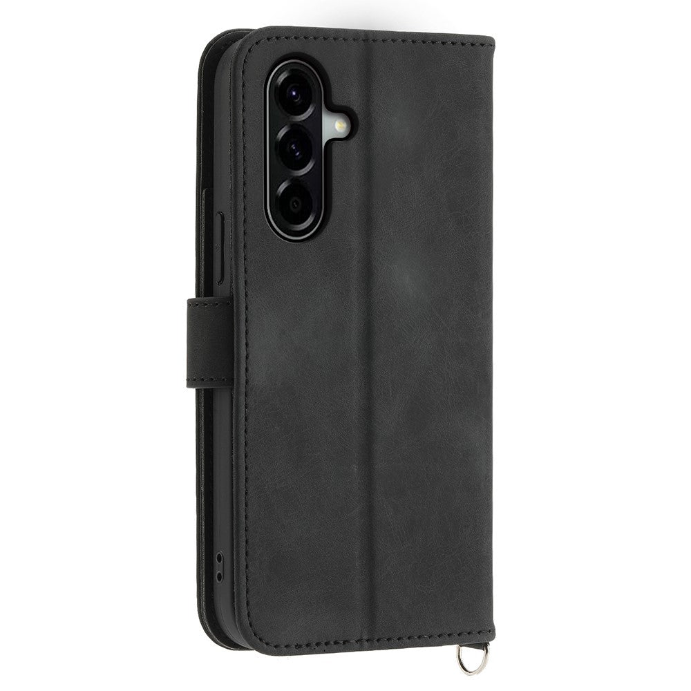 For Samsung Galaxy A57 5G Case Flower Pattern PU Leather Wallet Phone Cover with Strap