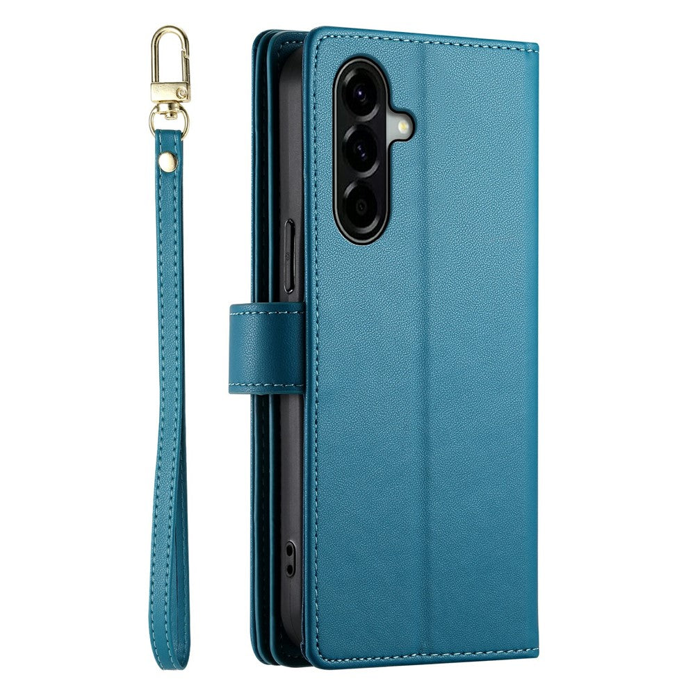 For Samsung Galaxy A57 5G Case Zipper Pocket Wallet Leather Phone Cover with Straps