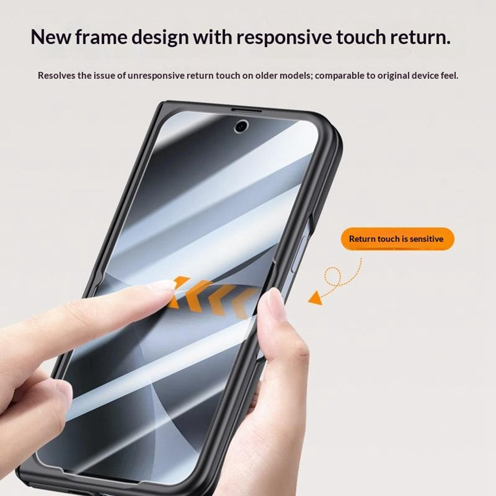 For Google Pixel 10 Pro Fold Magnetic Case Kickstand Skin Touch PC Phone Cover Built-In Screen Protector