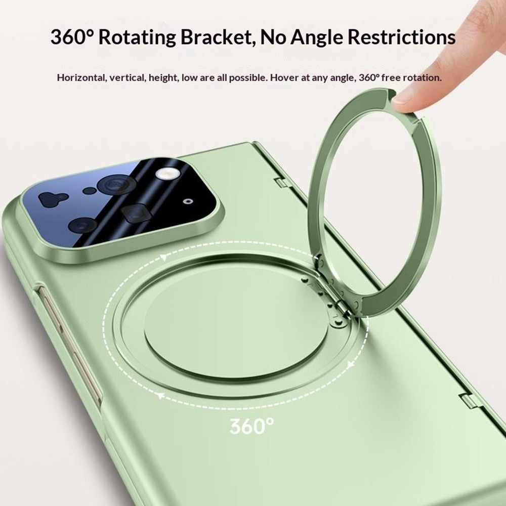 For Google Pixel 10 Pro Fold Magnetic Case Kickstand Skin Touch PC Phone Cover Built-In Screen Protector