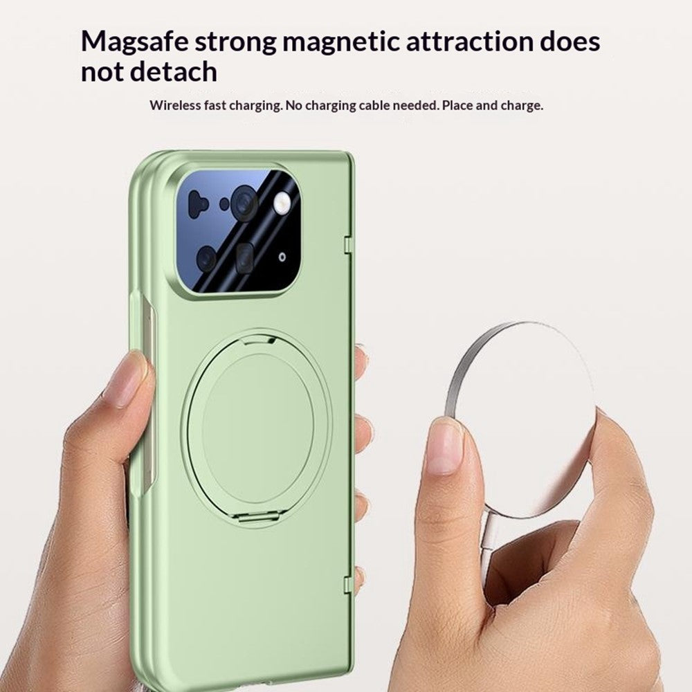 For Google Pixel 10 Pro Fold Magnetic Case Kickstand Skin Touch PC Phone Cover Built-In Screen Protector