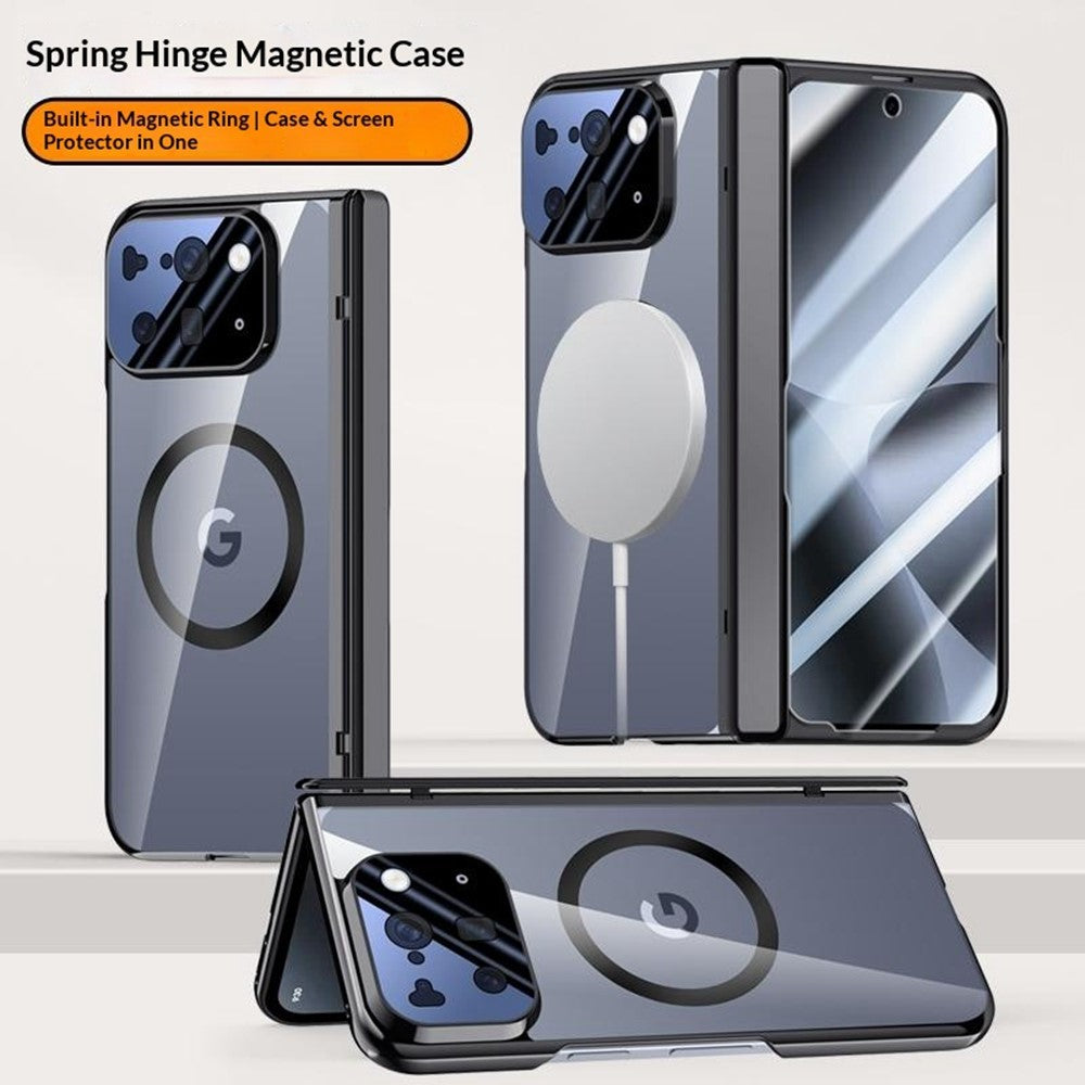 For Google Pixel 10 Pro Fold Magnetic Case Hard PC + Acrylic Phone Cover with HD Screen Protector