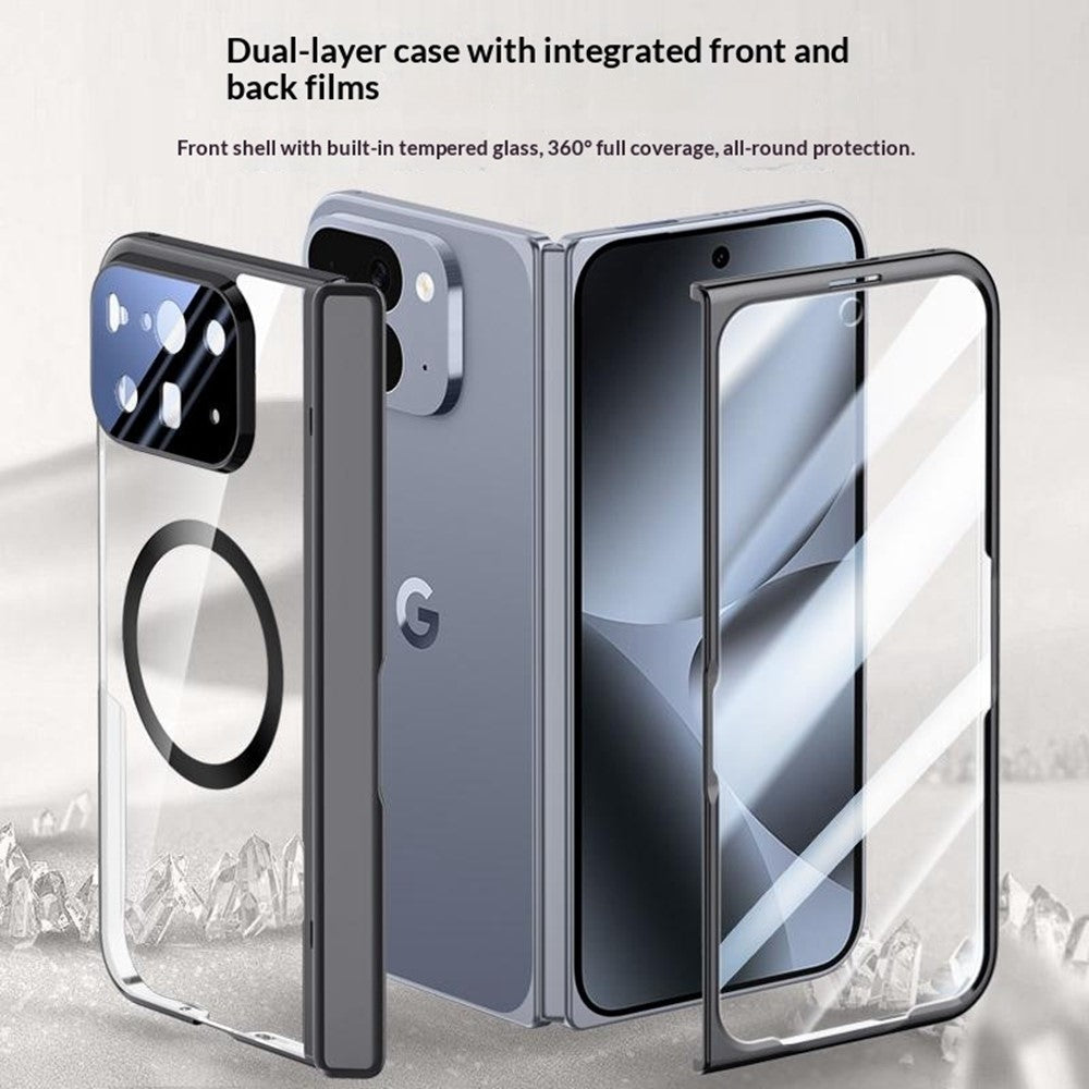 For Google Pixel 10 Pro Fold Magnetic Case Hard PC + Acrylic Phone Cover with HD Screen Protector