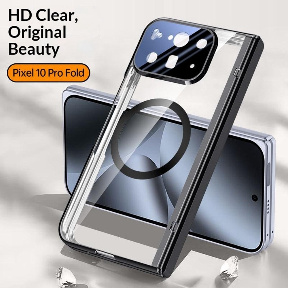 For Google Pixel 10 Pro Fold Magnetic Case Hard PC + Acrylic Phone Cover with HD Screen Protector