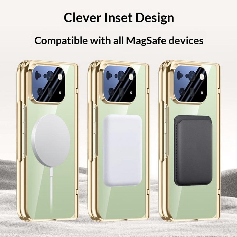 For Google Pixel 10 Pro Fold Magnetic Case Hard PC + Acrylic Phone Cover with HD Screen Protector
