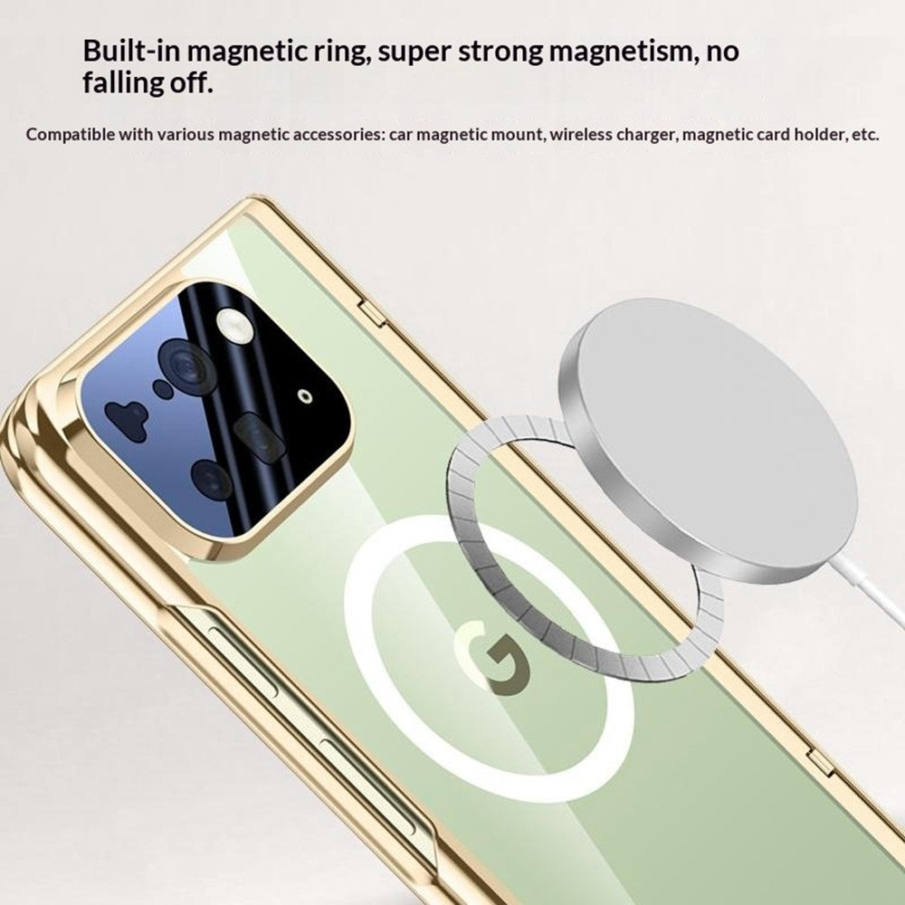 For Google Pixel 10 Pro Fold Magnetic Case Hard PC + Acrylic Phone Cover with HD Screen Protector