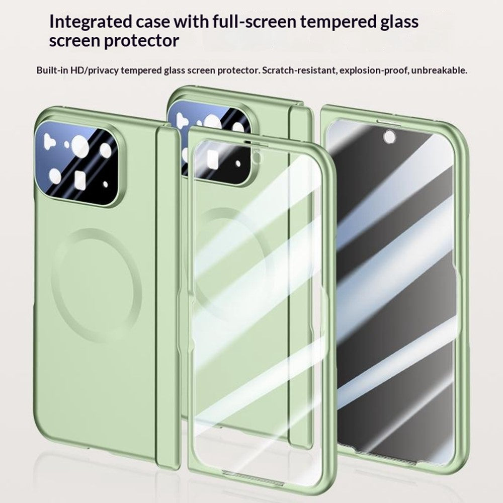 For Google Pixel 10 Pro Fold Magnetic Case Hard PC Phone Cover with Rear Small Screen Protector