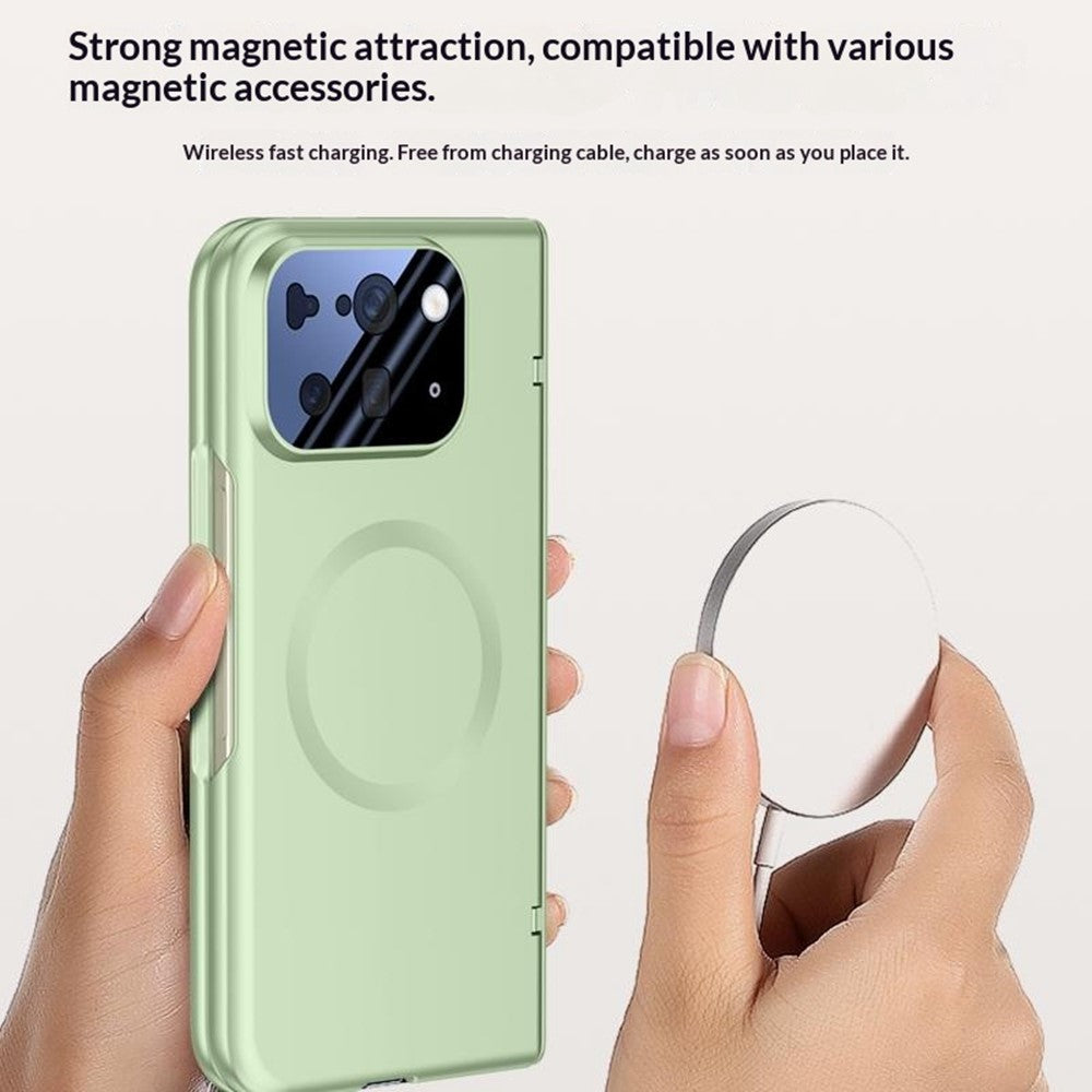For Google Pixel 10 Pro Fold Magnetic Case Hard PC Phone Cover with Rear Small Screen Protector