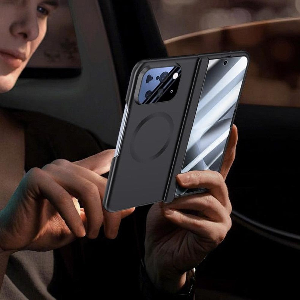 For Google Pixel 10 Pro Fold Magnetic Case Hard PC Phone Cover with Rear Small Screen Protector