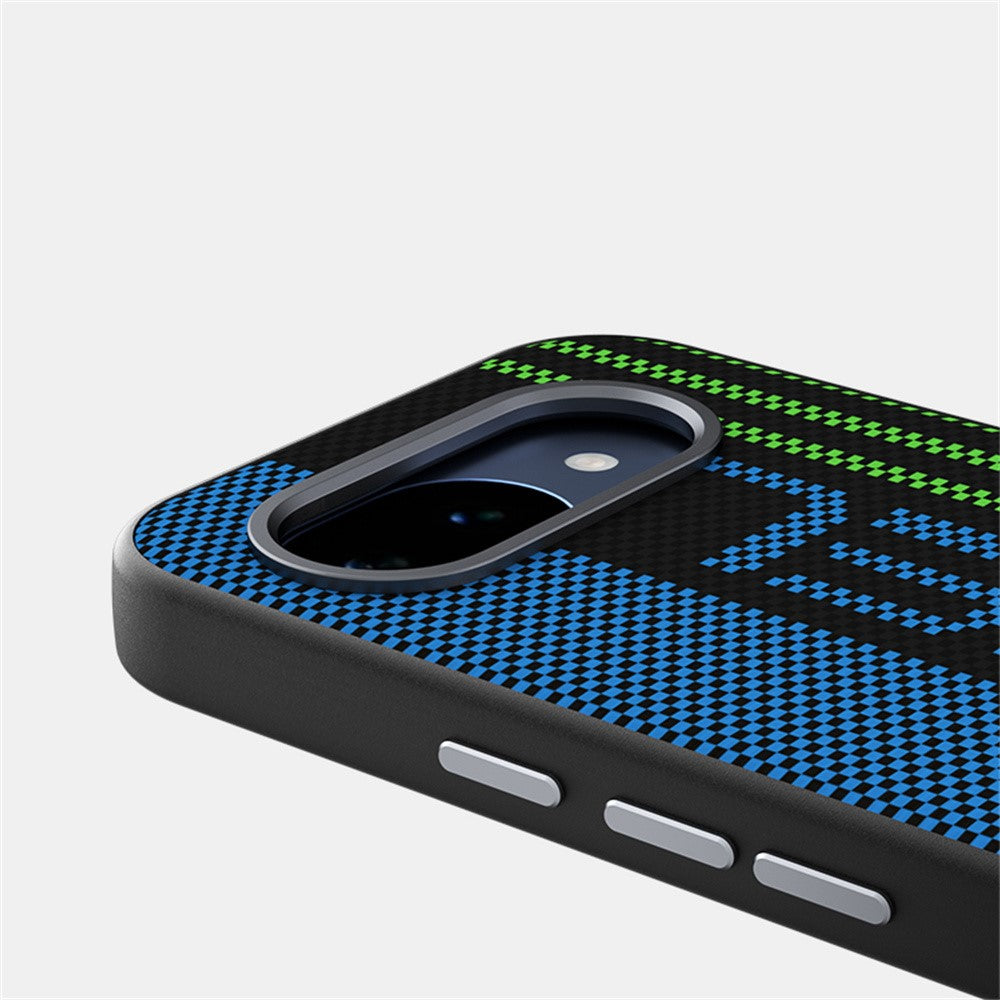 ABEEL For Google Pixel 10a Magnetic Case Micro-Embossing 6D Printed PC TPU Aluminum Alloy Leather Phone Cover